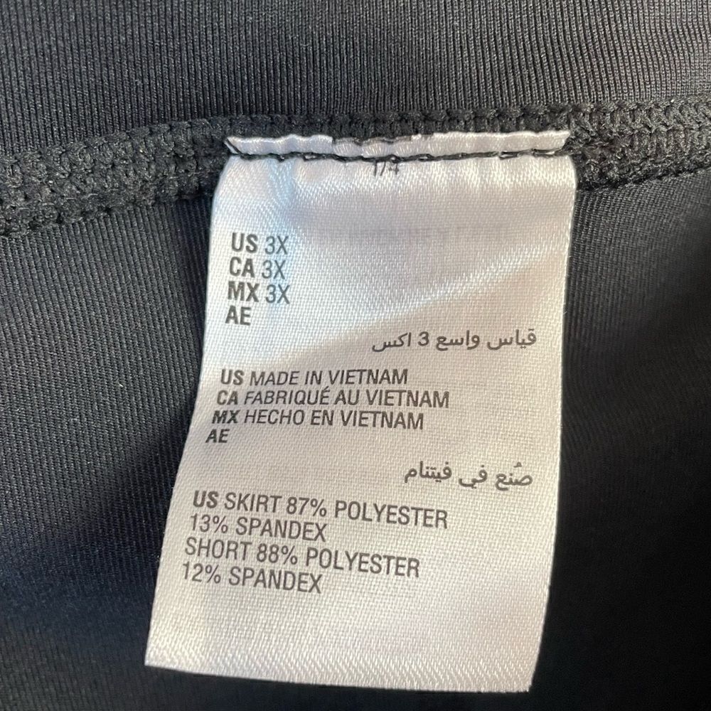 NWT Ideology Black Athletic Skort Size 3X - Picture 6 of 6